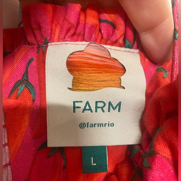 Farm Rio Red Pepper Jumpsuit, size L - Picture 8 of 9